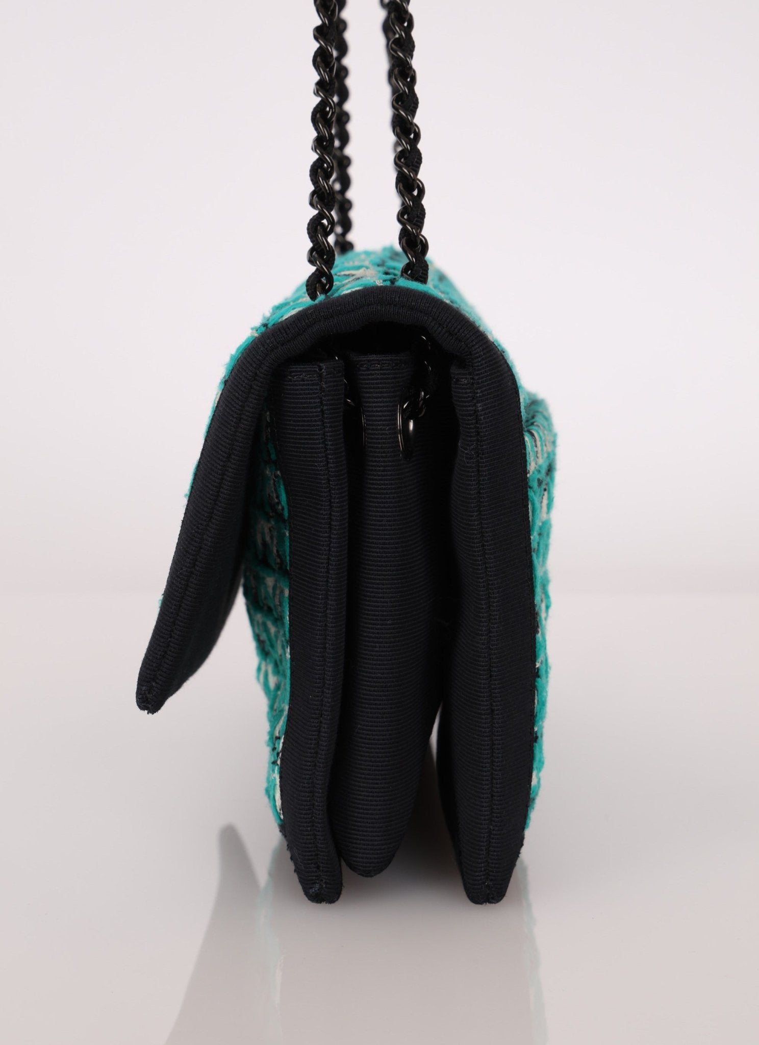 Chanel 2015 Houndstooth Tweed Single Flap - FashioNica