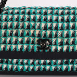 Chanel 2015 Houndstooth Tweed Single Flap - FashioNica