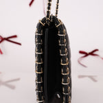 Chanel 2015 Lambskin Chocolate Bar Piercing CC Studded Mini Full Flap - FashioNica