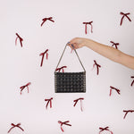 Chanel 2015 Lambskin Chocolate Bar Piercing CC Studded Mini Full Flap - FashioNica