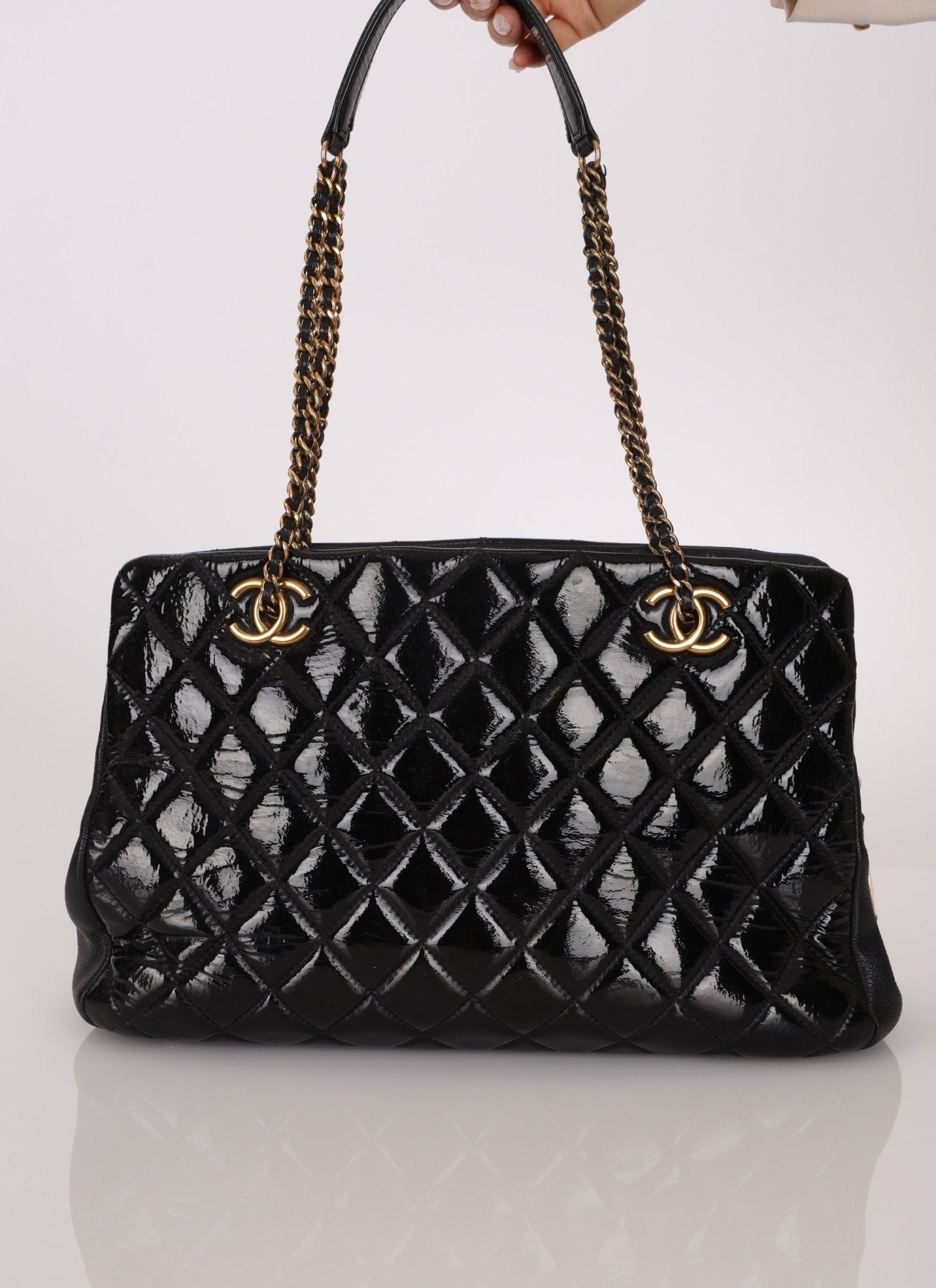 Chanel 2015 Patent CC Eyelet Tote - FashioNica