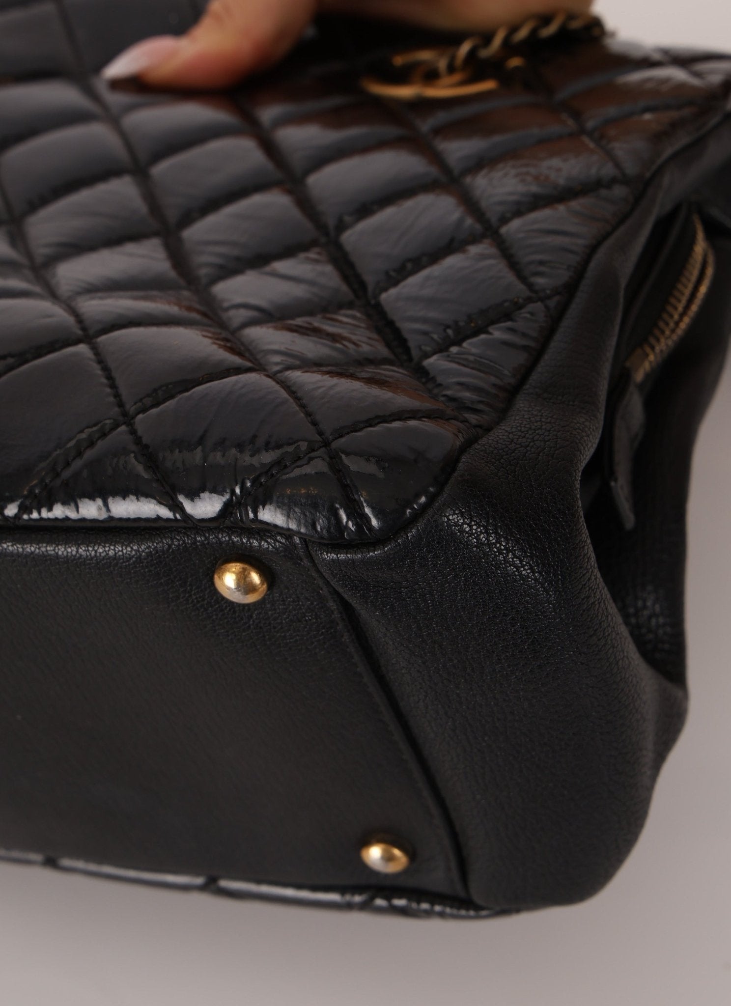 Chanel 2015 Patent CC Eyelet Tote - FashioNica