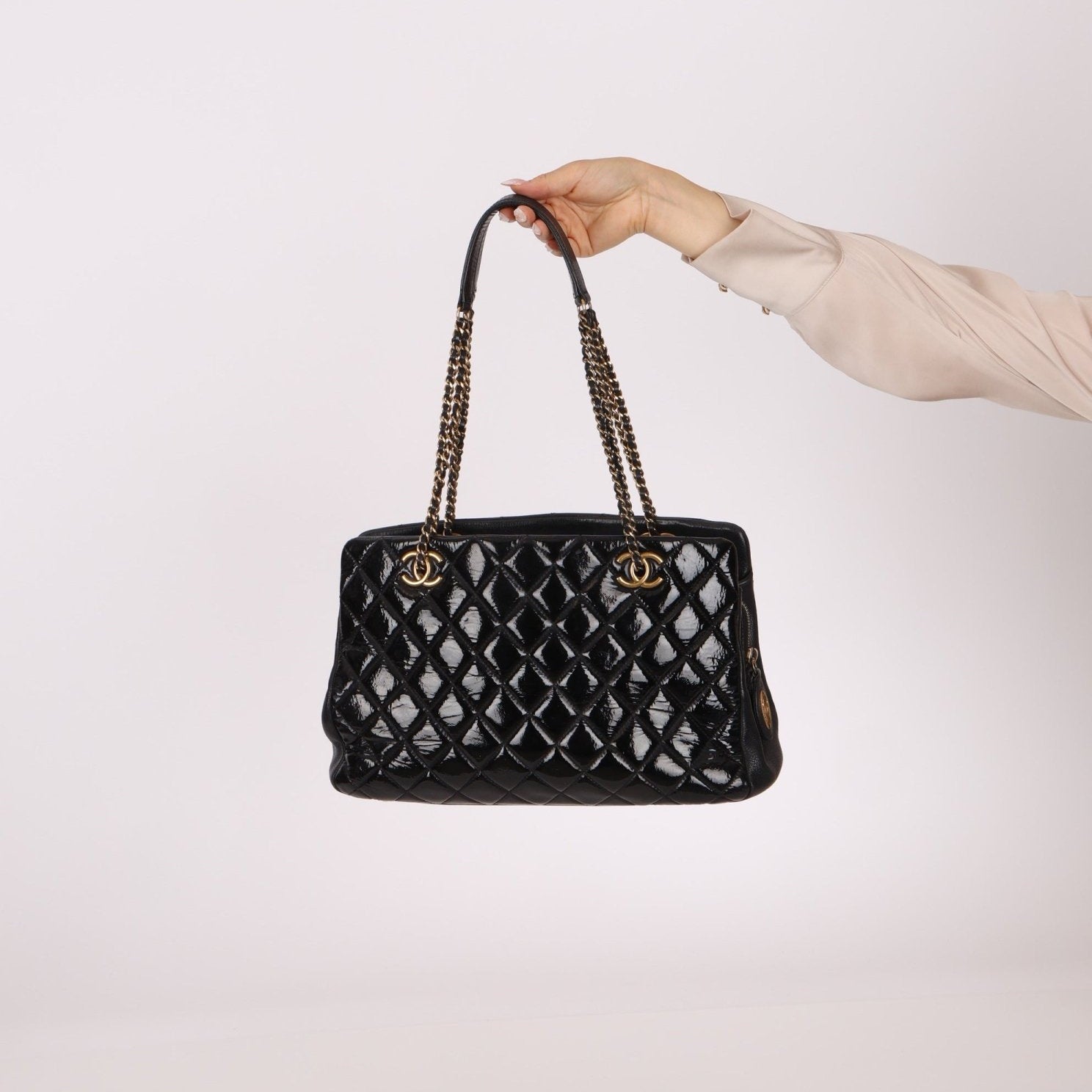Chanel 2015 Patent CC Eyelet Tote - FashioNica