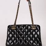 Chanel 2015 Patent Chain Grommet CC Tote - FashioNica