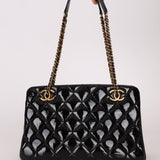Chanel 2015 Patent Chain Grommet CC Tote - FashioNica