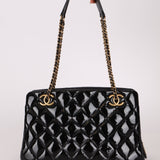 Chanel 2015 Patent Chain Grommet CC Tote - FashioNica