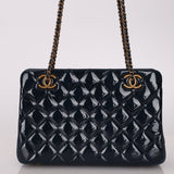 Chanel 2015 Patent Goatskin Eyelet Tote - FashioNica