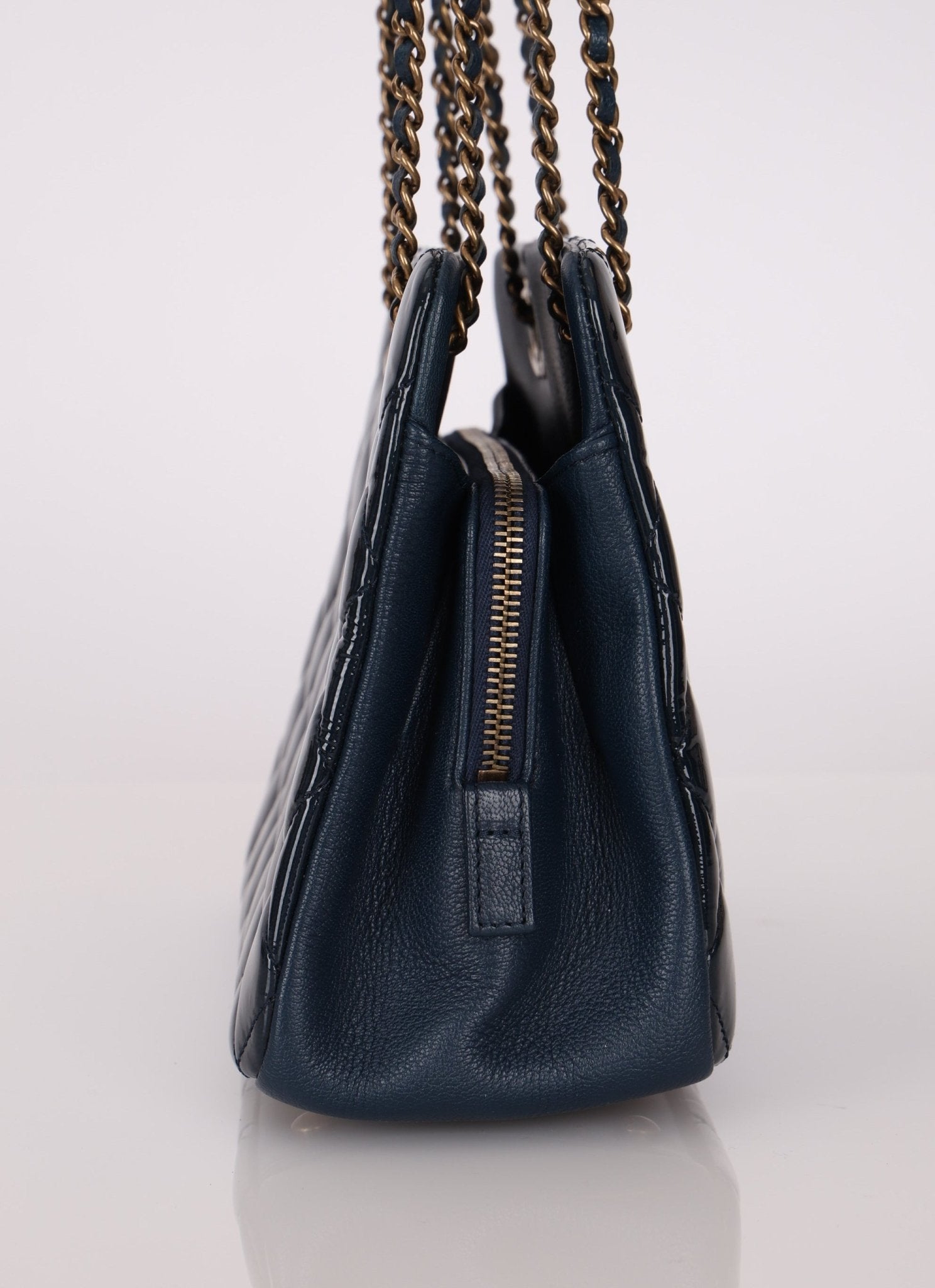 Chanel 2015 Patent Goatskin Eyelet Tote - FashioNica