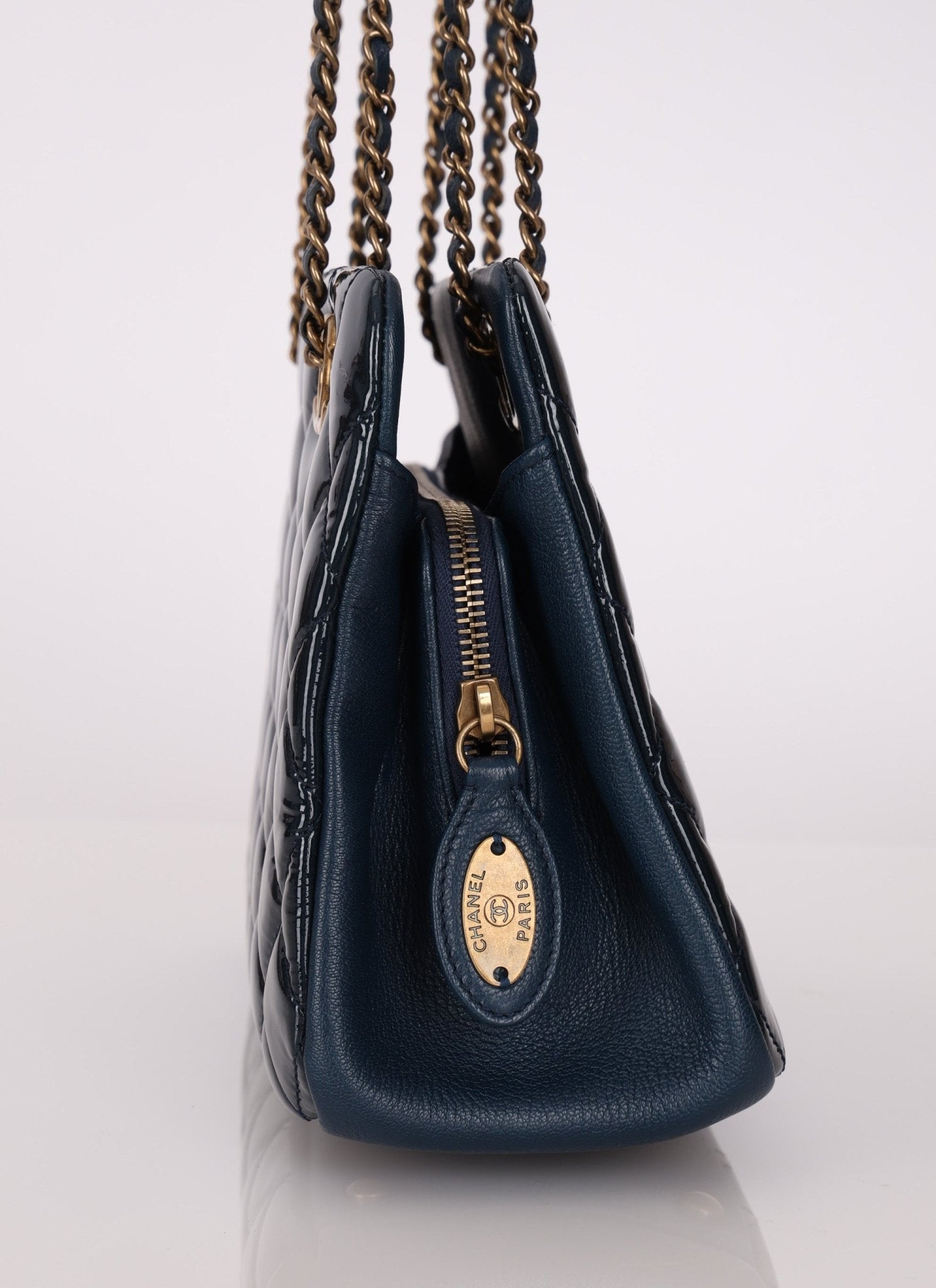 Chanel 2015 Patent Goatskin Eyelet Tote - FashioNica