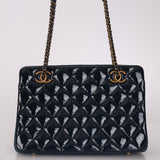 Chanel 2015 Patent Goatskin Eyelet Tote - FashioNica