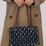 Chanel 2015 Patent Goatskin Eyelet Tote - FashioNica