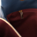 Chanel 2015 Patent Goatskin Medium Navy CC Eyelet Tote - FashioNica