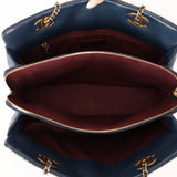 Chanel 2015 Patent Goatskin Medium Navy CC Eyelet Tote - FashioNica