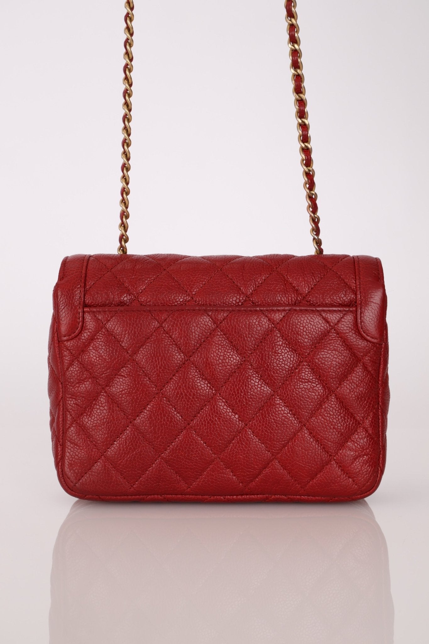 Chanel 2015 Red Caviar Mini Paris Flap - FashioNica