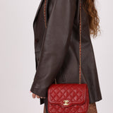 Chanel 2015 Red Caviar Mini Paris Flap - FashioNica