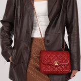 Chanel 2015 Red Caviar Mini Paris Flap - FashioNica