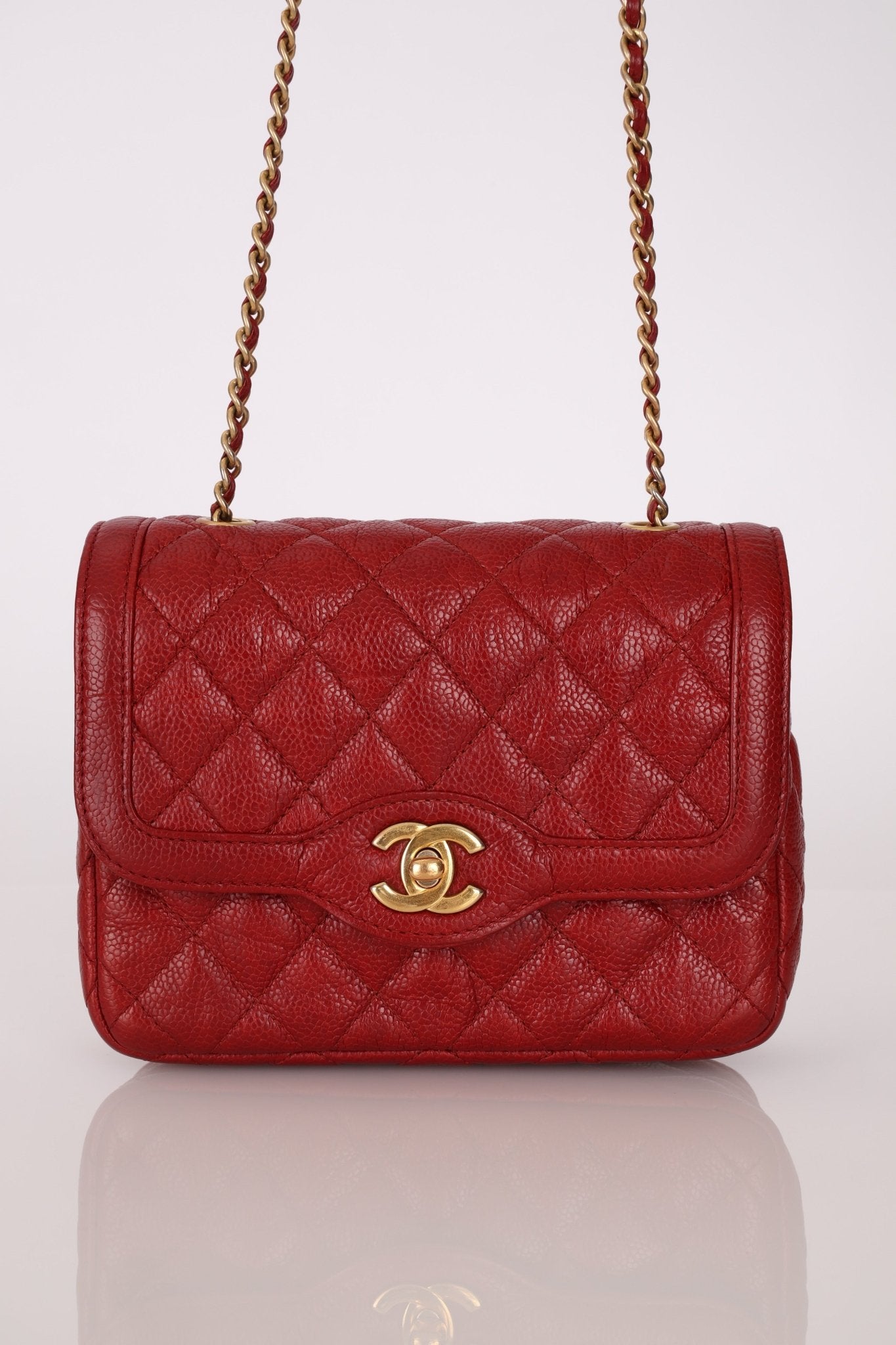Chanel 2015 Red Caviar Mini Paris Flap - FashioNica