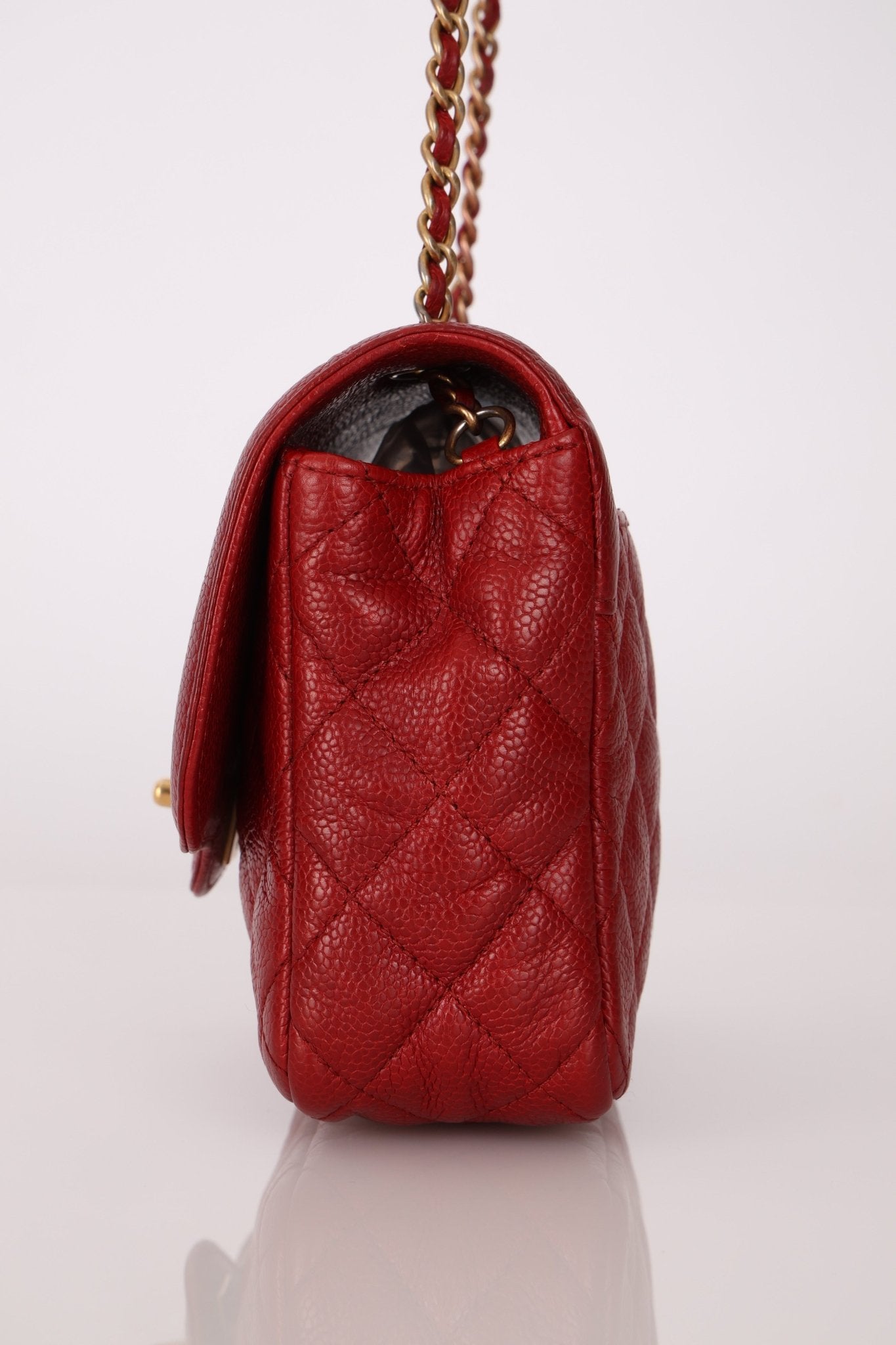 Chanel 2015 Red Caviar Mini Paris Flap - FashioNica