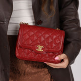 Chanel 2015 Red Caviar Mini Paris Flap - FashioNica