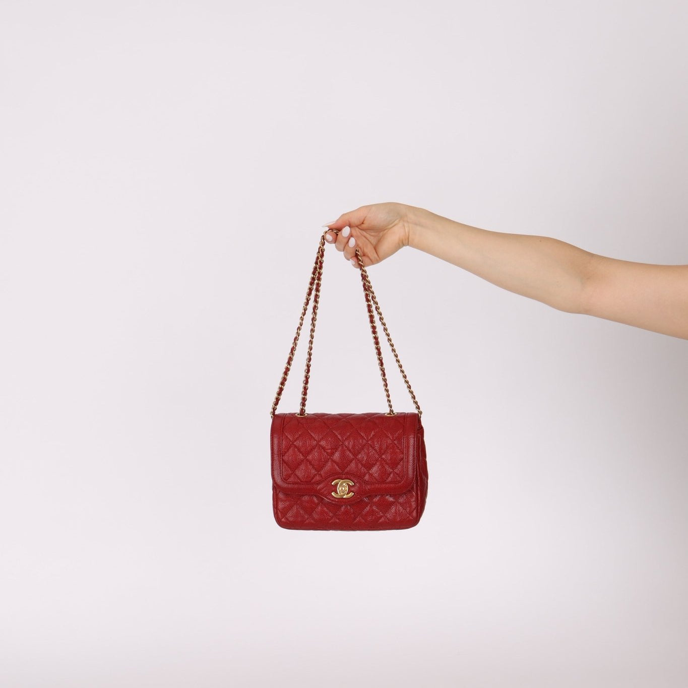 Chanel 2015 Red Caviar Mini Paris Flap - FashioNica