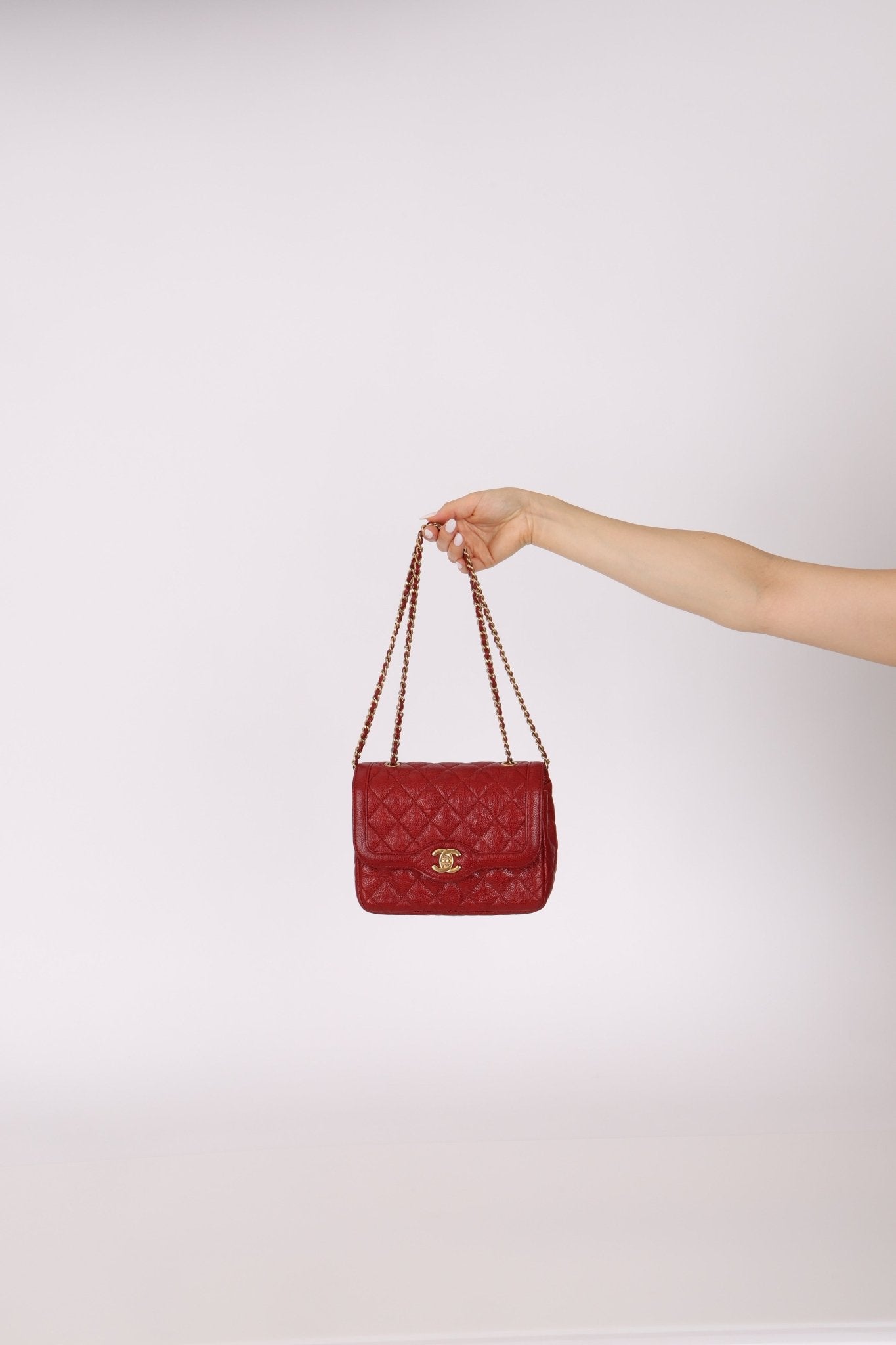 Chanel 2015 Red Caviar Mini Paris Flap - FashioNica