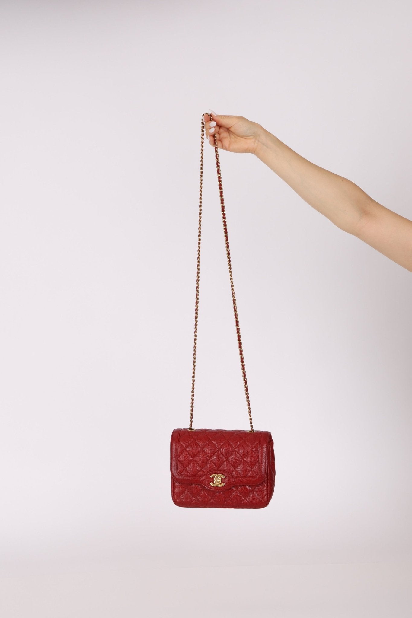 Chanel 2015 Red Caviar Mini Paris Flap - FashioNica