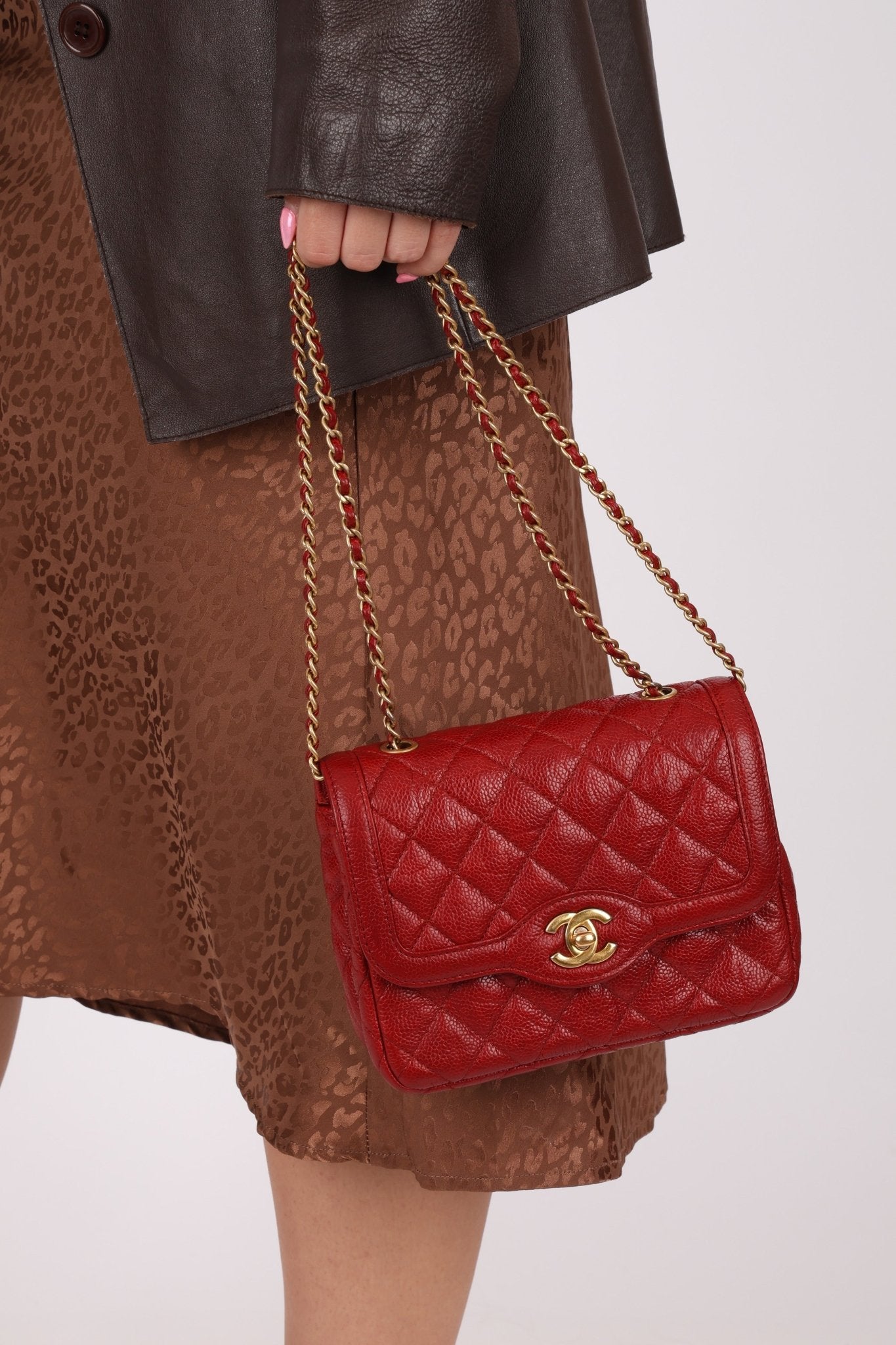 Chanel 2015 Red Caviar Mini Paris Flap - FashioNica