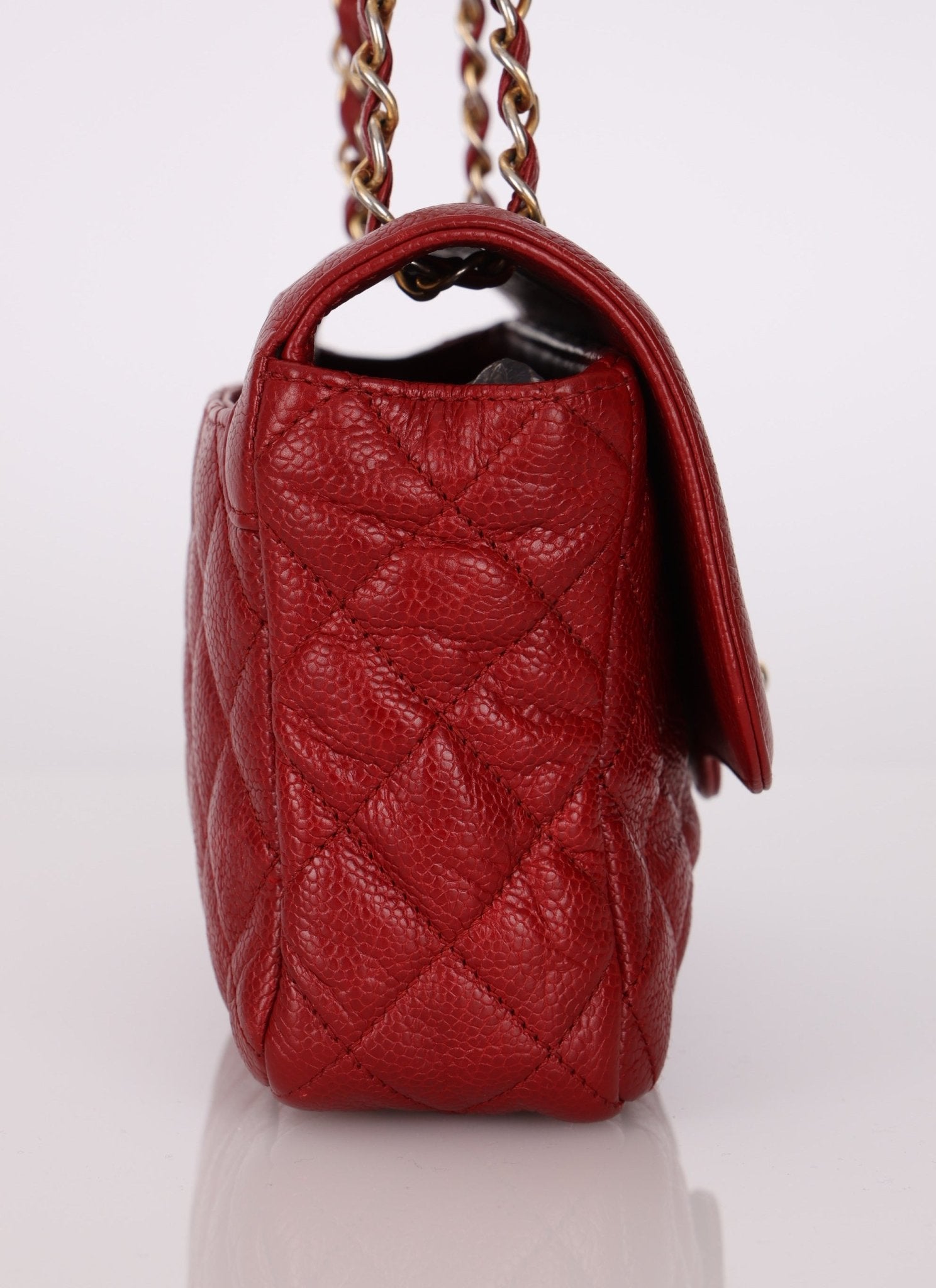 Chanel 2015 Red Caviar Paris Single Flap - FashioNica