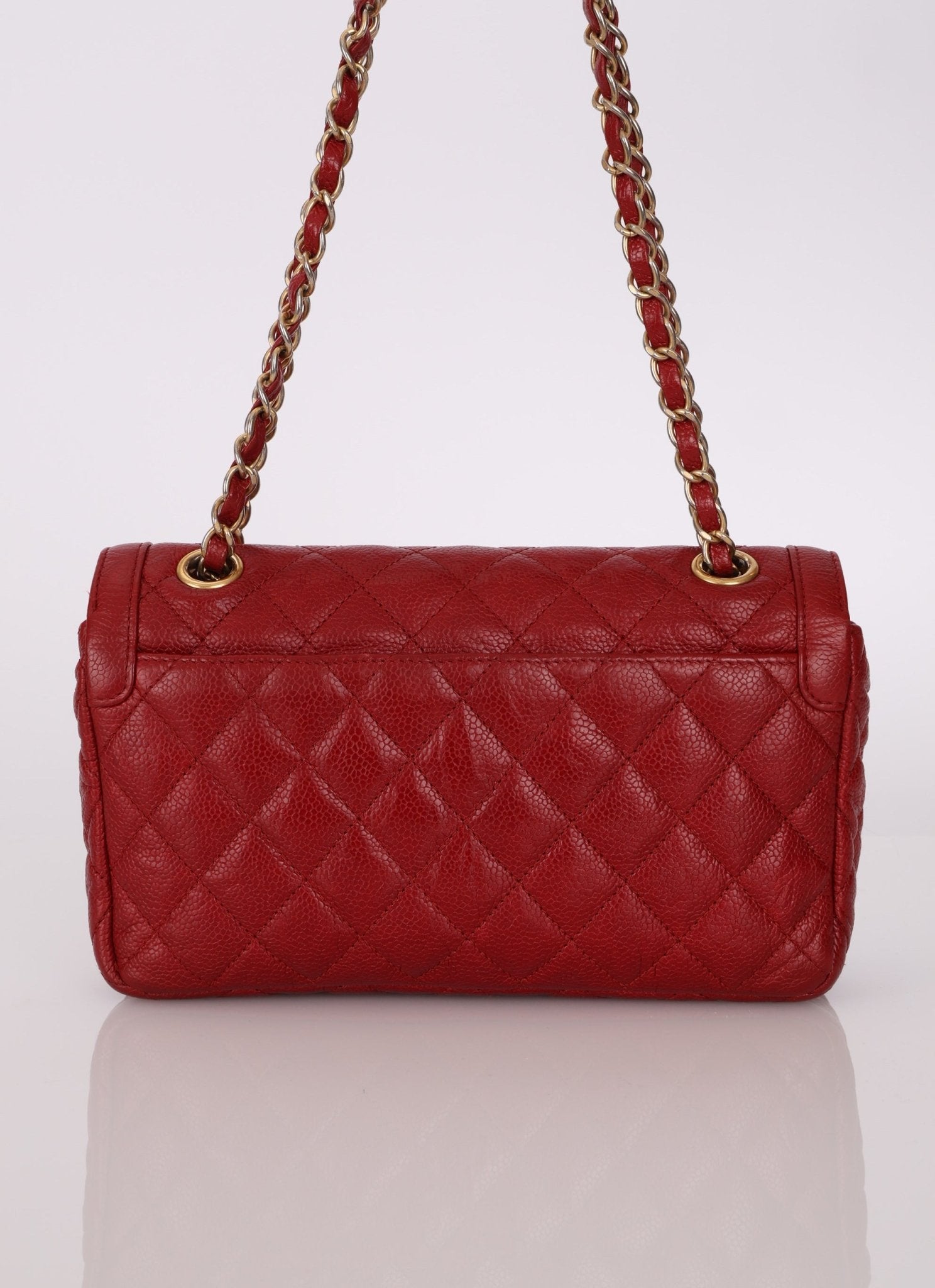 Chanel 2015 Red Caviar Paris Single Flap - FashioNica