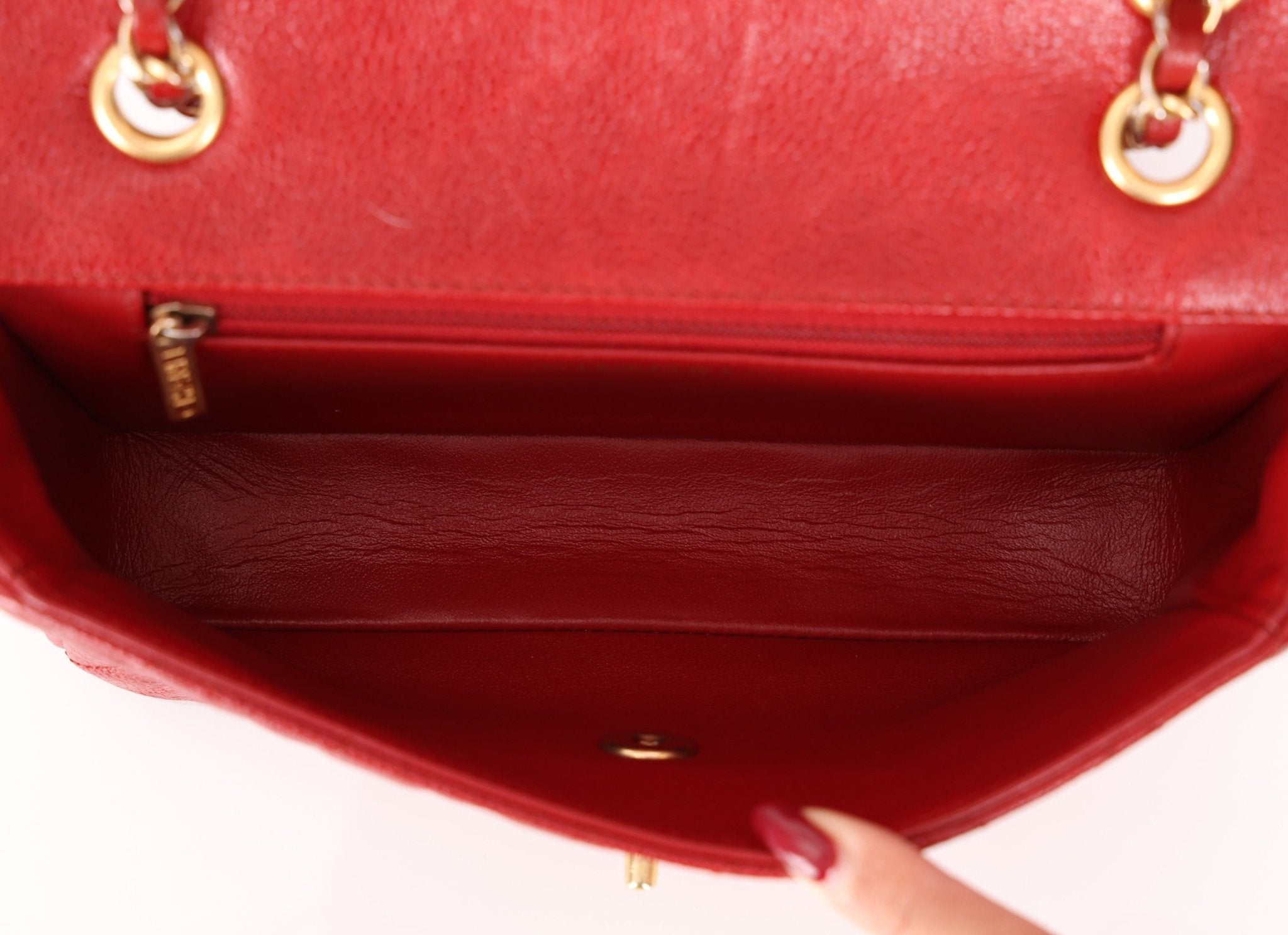 Chanel 2015 Red Caviar Paris Single Flap - FashioNica