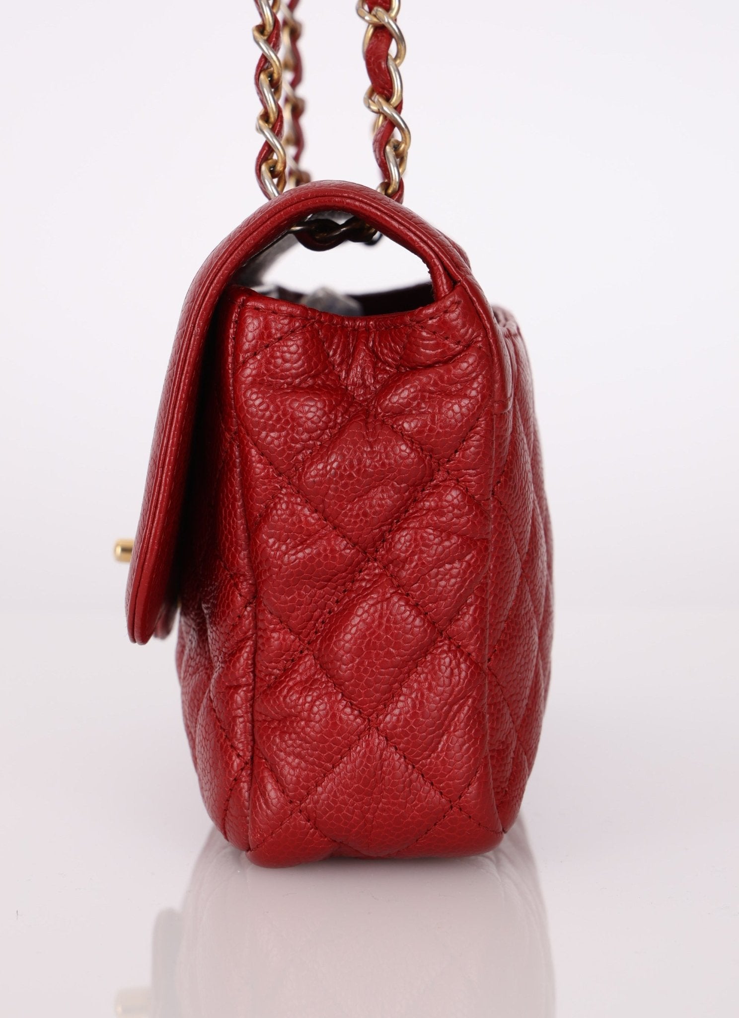 Chanel 2015 Red Caviar Paris Single Flap - FashioNica