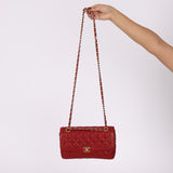Chanel 2015 Red Caviar Paris Single Flap - FashioNica