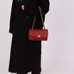 Chanel 2015 Red Caviar Paris Single Flap - FashioNica