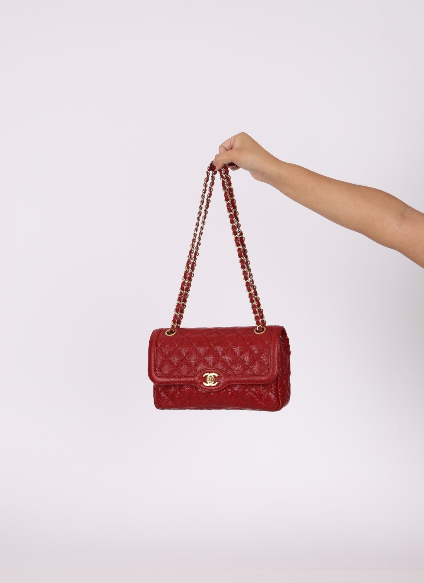 Chanel 2015 Red Caviar Paris Single Flap - FashioNica