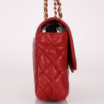 Chanel 2015 Red Caviar Paris Square Single Flap - FashioNica