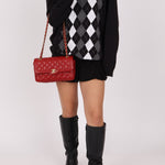 Chanel 2015 Red Caviar Paris Square Single Flap - FashioNica