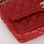 Chanel 2015 Red Caviar Paris Square Single Flap - FashioNica