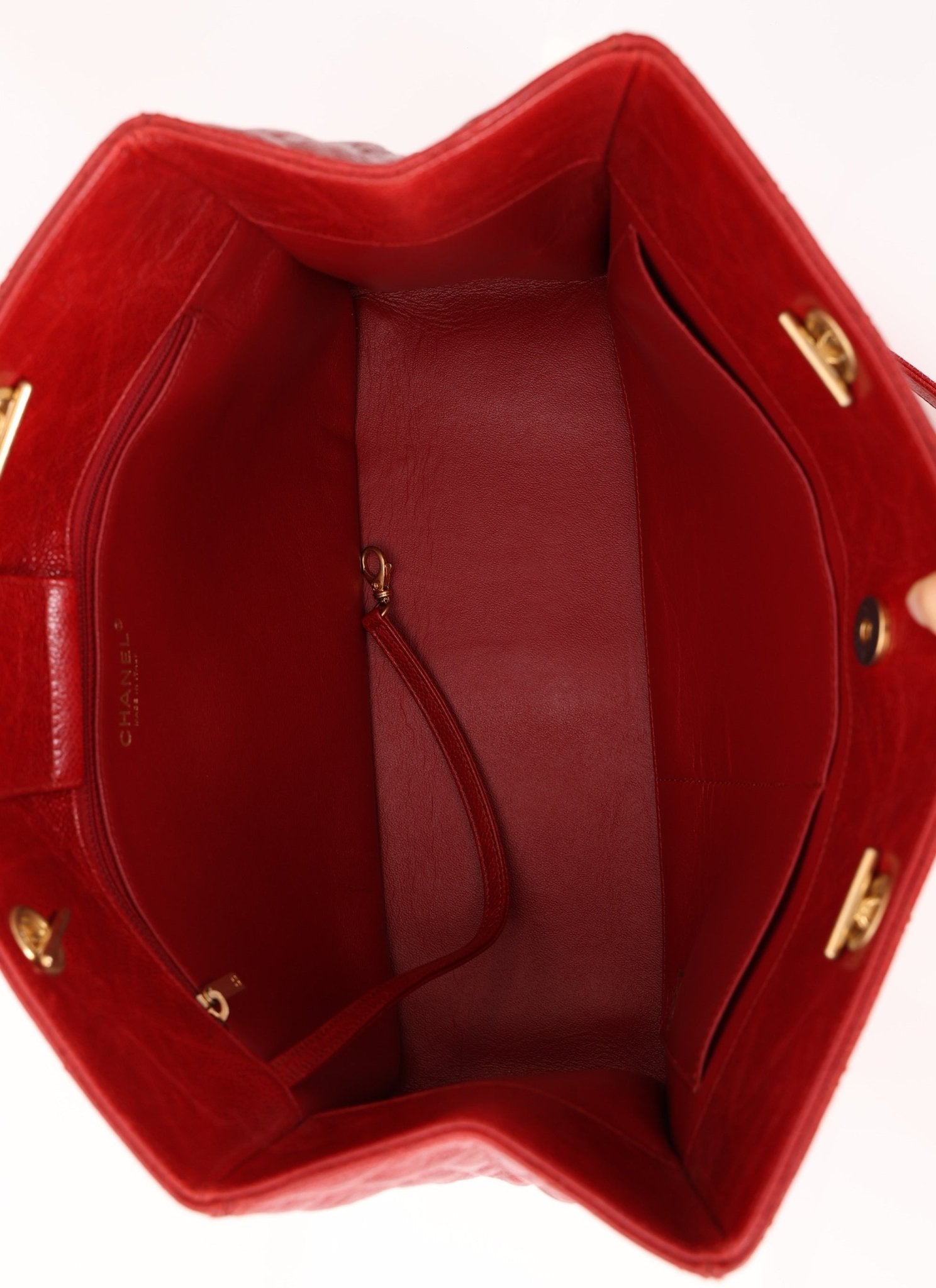Chanel 2015 Red Caviar Paris Tote Bag - FashioNica