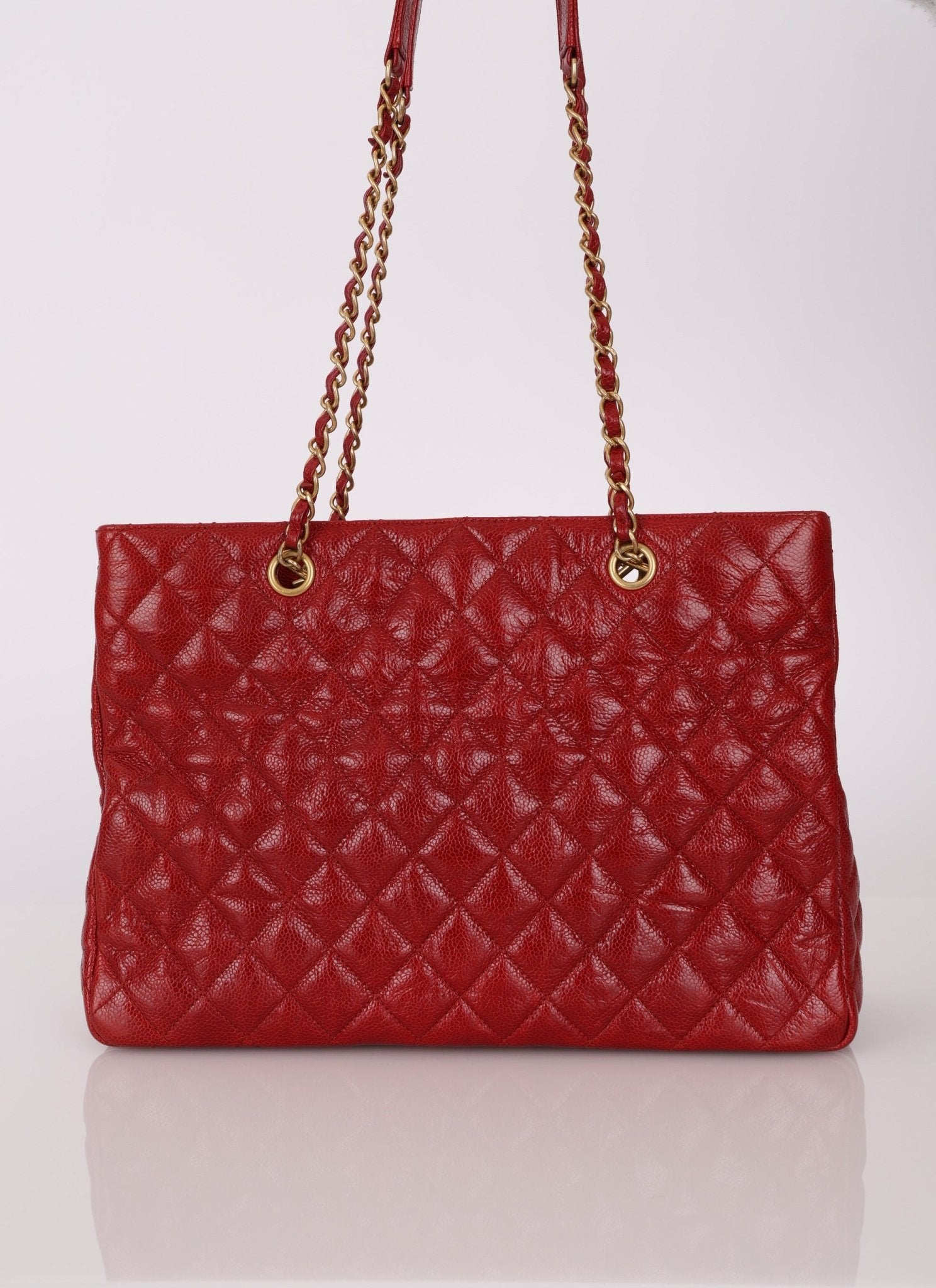Chanel 2015 Red Caviar Paris Tote Bag - FashioNica