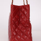 Chanel 2015 Red Caviar Paris Tote Bag - FashioNica