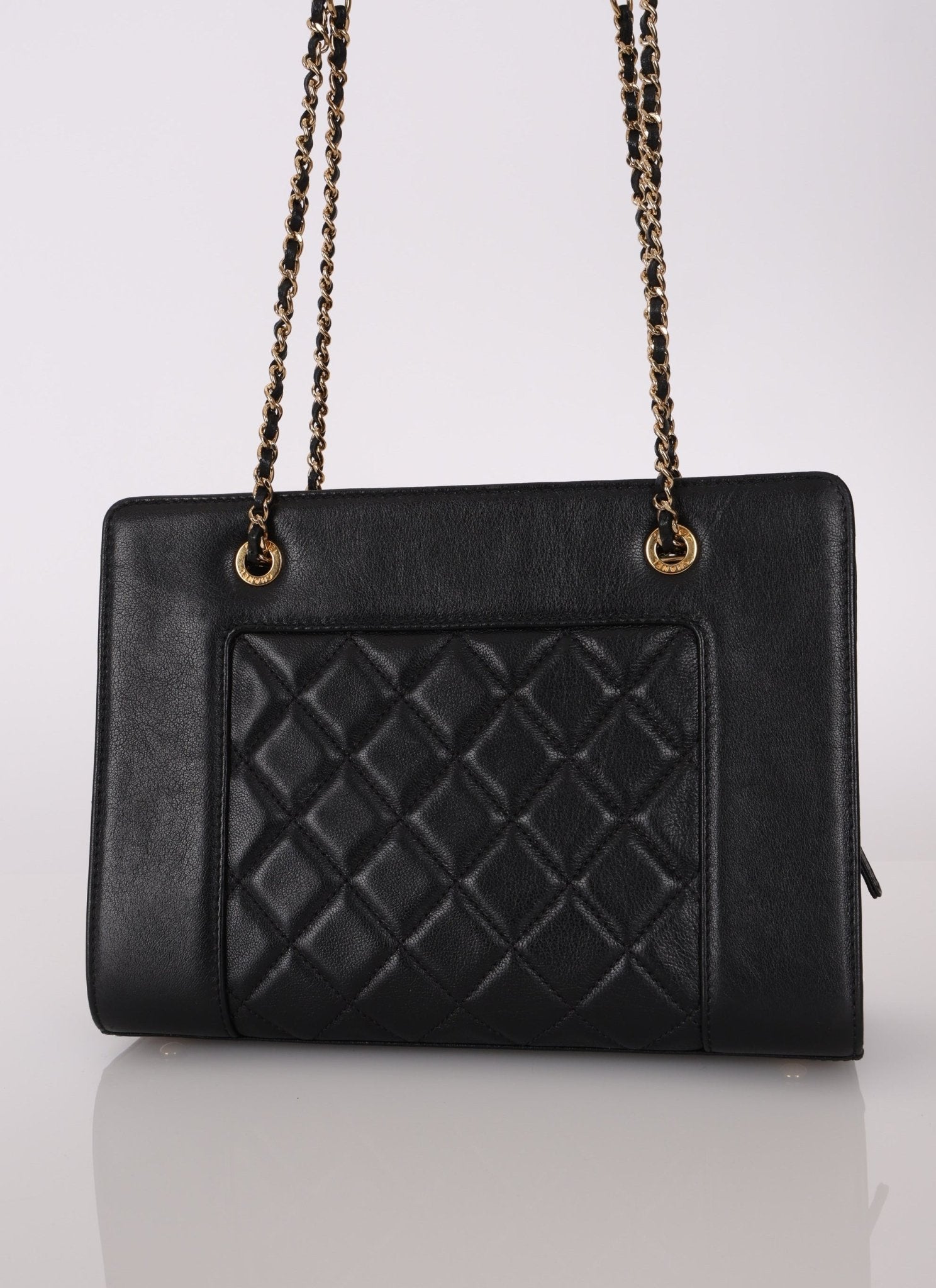 Chanel 2015 Sheepskin Diamond Quilted Chain Tote - FashioNica
