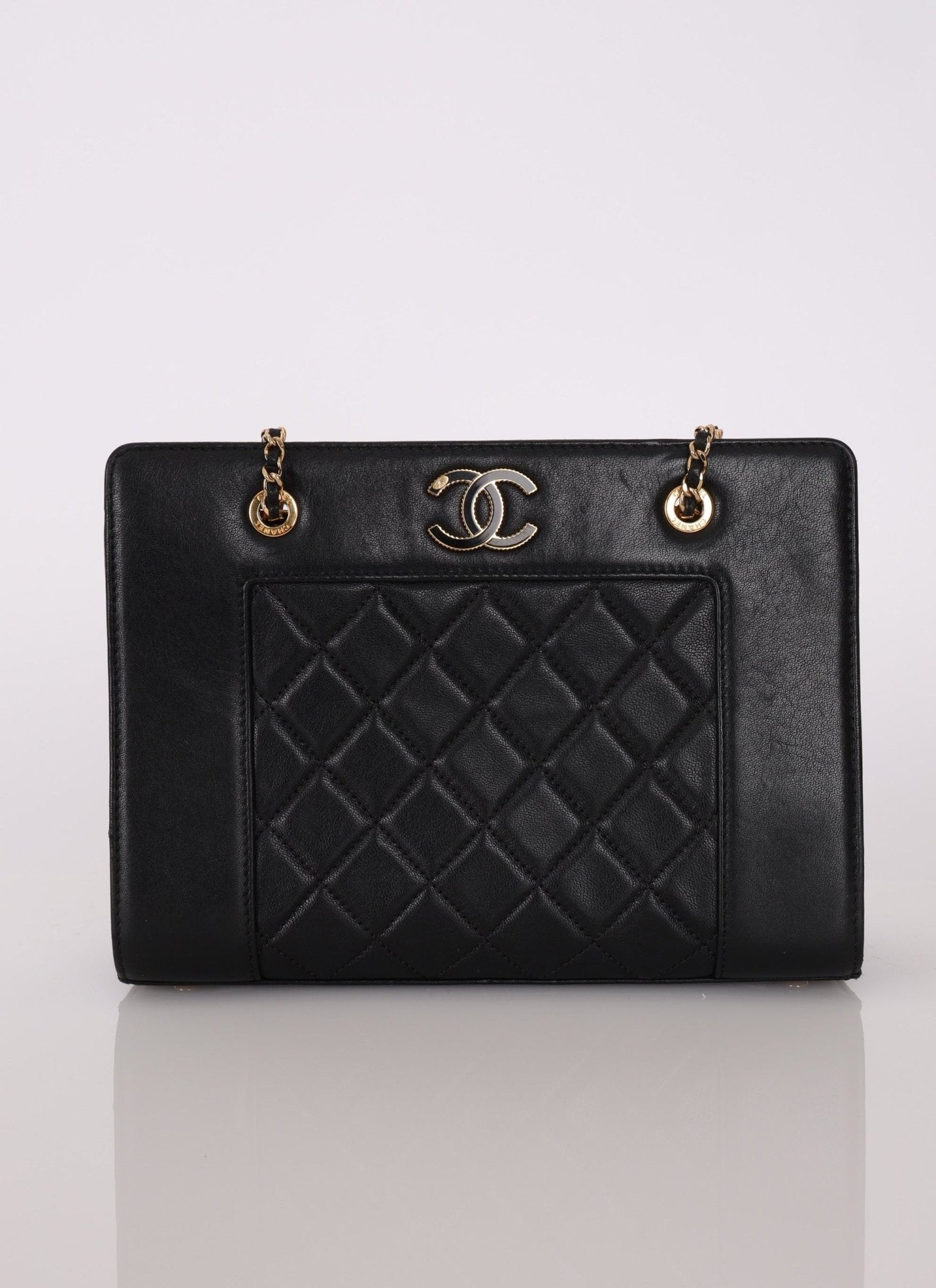 Chanel 2015 Sheepskin Diamond Quilted Chain Tote - FashioNica