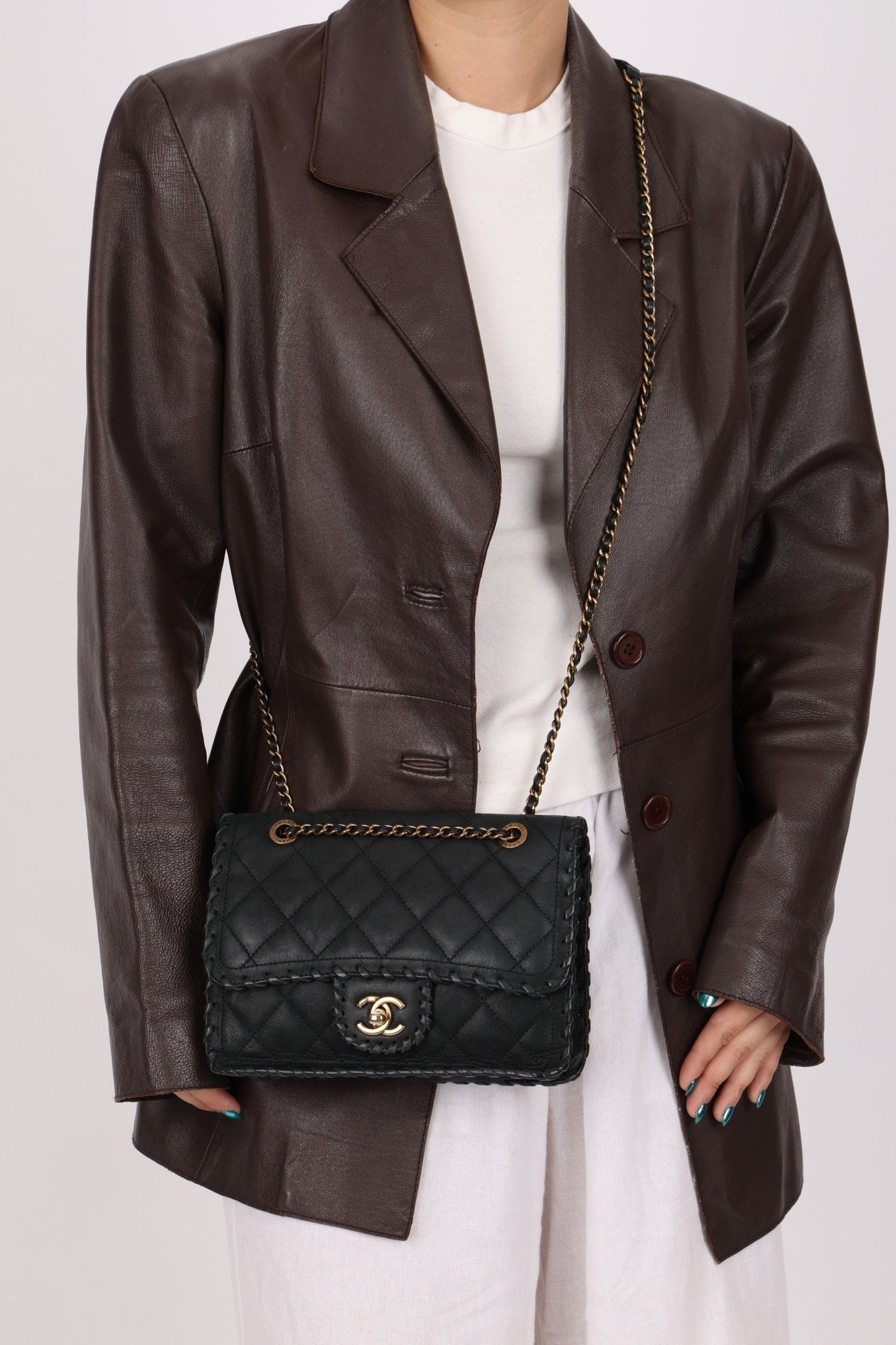 Chanel 2015 Small Iridescent Calfskin Happy Stitchy Flap Bag - FashioNica