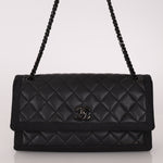 Chanel 2015 So Black Grograin Border Flap Bag - FashioNica