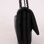 Chanel 2015 So Black Grograin Border Flap Bag - FashioNica