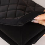 Chanel 2015 So Black Grograin Border Flap Bag - FashioNica