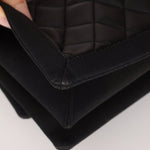 Chanel 2015 So Black Grograin Border Flap Bag - FashioNica