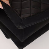 Chanel 2015 So Black Grograin Border Flap Bag - FashioNica