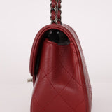 Chanel 2015 Wine Diamond Quilted Caviar Turnlock Rectangle Flap - FashioNica