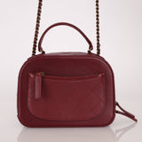 Chanel 2016 Calfskin Coco Curve Burgundy Vanity - FashioNica